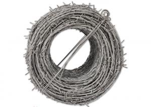 China 4 Points 2 Strands Electrical Galvanised Barbed Wire Double Twist on sale