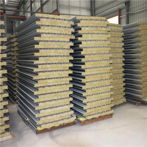 China prefabricated fireproof rockwool sandwich panel house for labor camp factory