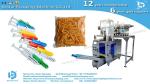 Plastic hooks pouch packing machine with three counting vibration bowls