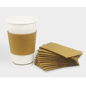 China COFFEE CUP PAPER CUP SLEEVE, FOR COFFEE CUP, KRAFT CORRUGATED PAPER CUP SLEEVE on sale