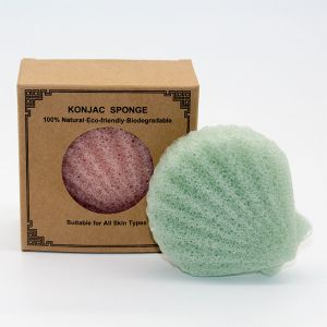 China 7.8*7.5cm Shell Shape Konjac Sponge factory