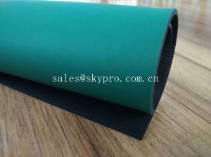 China Thin 2mm Green Workbench Table ESD Rubber Mats Natural Rubber Material For Production Line factory