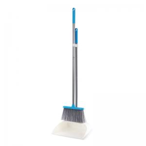 China PP PET Floor Cleaning Tool Iron Pole Lobby Dustpan And Brush 138cm on sale