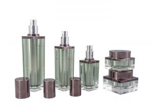 China Luxury Acrylic Cosmetic Packaging Family Set Cream Jar 30g 50g Lotion Bottle 30ml 60ml 100ml on sale