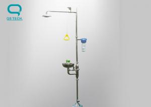 China Stainless Steel Lab Eye Wash Station With Shower Valve Customized Sizes factory
