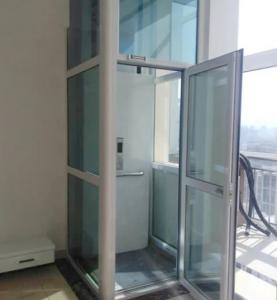 China 400KG Glass Hydraulic Elevator 6m 0.4m/s Outdoor Elevator For Wheelchair factory