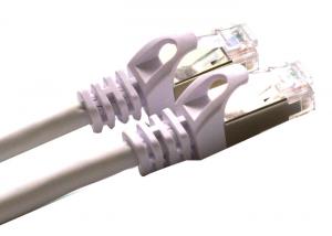 China Cat6e Network Cable Shielded RJ45 Ethernet Patch Cable With Gold Plated Plug PVC Cover factory
