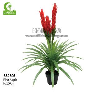 China Durable 100cm Artificial Flowers Plant , Artificial Pineapple Tree Real Touch factory