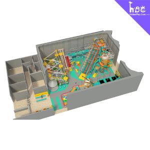 Pirate Ship Indoor Playground with Soft Padded Structure