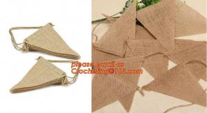 China 3M Vintage wedding birthday party decoration Chic burlap linen lace jute garland bunting banner factory