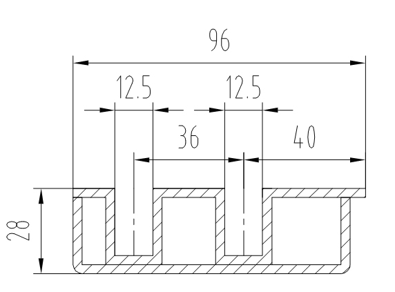 Elevator Car Door Sill For 2 Leafs Side Opening / 4 Leafs Center Opening Operator