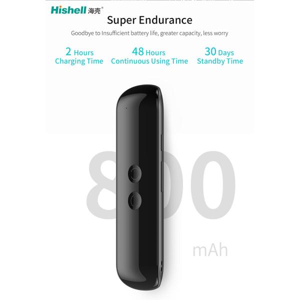 Black 800mAh Instant Voice Translator , Sliver Voice Language Converter