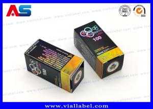 China Full Color 10ml Vial Boxes / Paper Packaging Medicine Storage Box Hologram Printing on sale