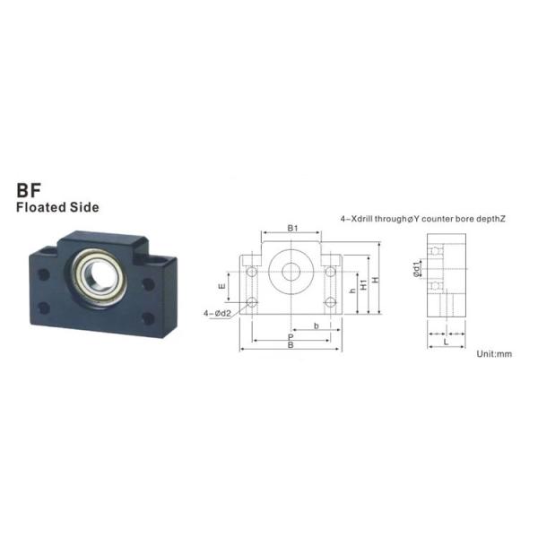 BK15 BF15 Ball Screw Fixed Ends Support Unit With Angular Ball Bearing
