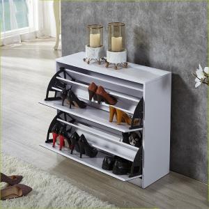 China Knock Down Package Floor Standing 73inch Mirrored Shoe Cabinet on sale