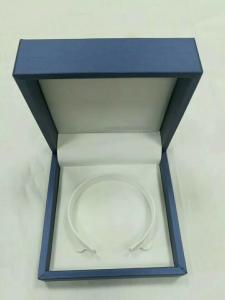 China Charming Blue Jewelry Display Box , Jewelry Gift Boxes For Necklaces And Rings factory