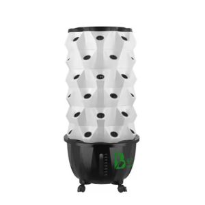 China Stocked 65L 6 Layer 48 Plant Holes Hydroponic Growing Tower With Drip Nutrient Delivery on sale