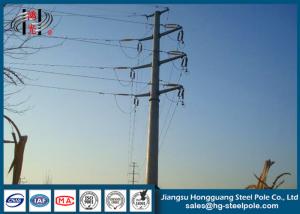 China Customized Galvanised Steel Pole , High Voltage Power Distribution Poles on sale
