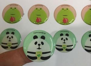 China Custom printing self adhesive round epoxy dome resin gel sticker factory