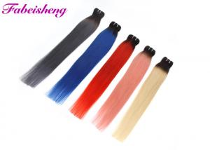 China Straight Colored Hair Extensions , 100% Peruvian Virgin Human Hair Weave factory