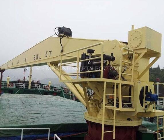 China Offshore Hydraulic Telescopic Boom Marine Crane Marine Electric Hydraulic Davit Crane factory