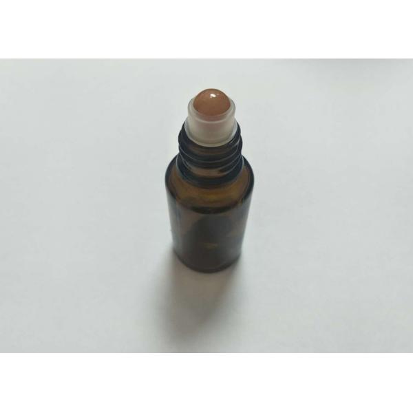 Roll On Essential Oil Glass Bottles , 10ml Amber Glass Bottles For Essential