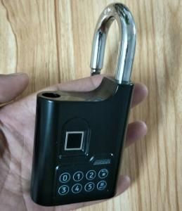 China Biometric door lock Fingerprint lock Padlock black fingerprint lock factory