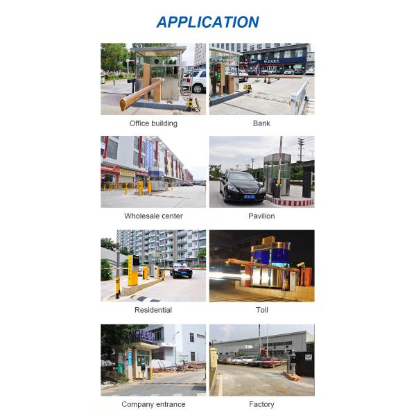 Anti Crash Automated Boom Gate Straight Automatic Boom Barrier With Rfid