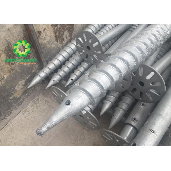 Timber Construction Ground Screw Piles Easy Installation By Spiral Piling Machine