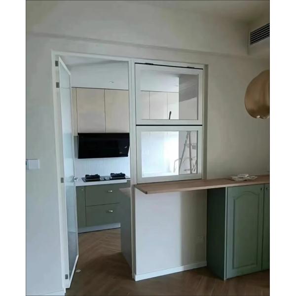 View Alpine Cabin Folding Window Framing Vertical Cliff Faces and Eagle Nesting Sites