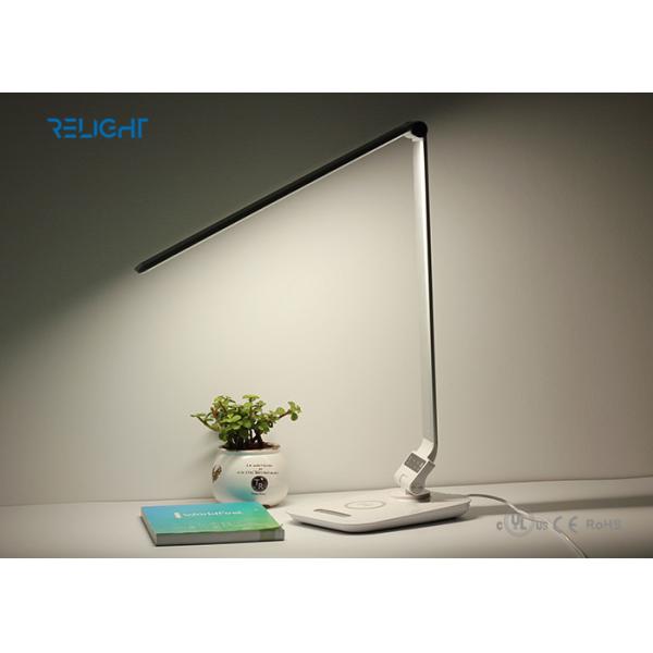Modern Sensitive Touch Foldable LED Wireless Charging Desk Lamp with Flicker-free Light Source and Ambient Light