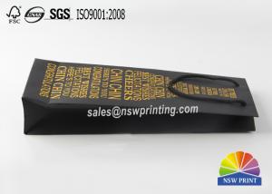 China PP Rope Handle Black Cardboard Global Trade Wine Custom Paper Bag factory