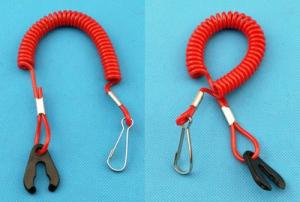 China Popular Factory Direct Red Elastic Coil-style Jet Ski Safety Spring Leash w/J-hook&Stop Switch Tool on sale