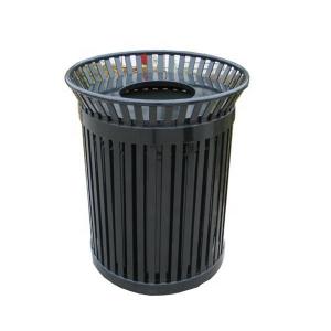 China 36 Gallon Outdoor Trash Cans Sustainable With Sanding Polyester Powder Coating Finish factory