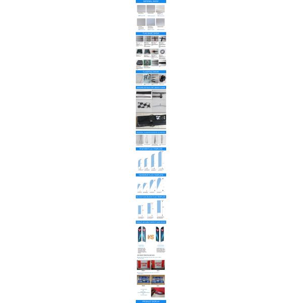 Advertising Barber Feather Flag Single Double Sides Printing