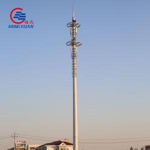 China Q355b Monopole Telecommunications Tower Galvanized Hot Dipped Radio Antenna on sale