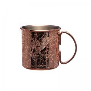 China 304 Stainless Steel Copper Mug Etch Design Customized For Party on sale