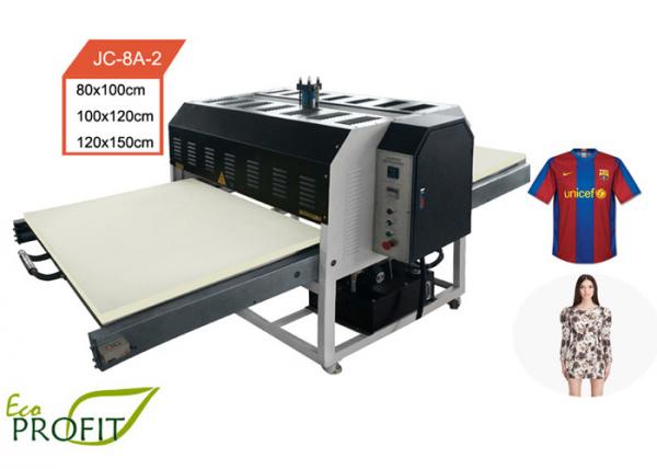 China Double Shutle Hydraulic Flat Automatic Heat Press Machine For Jersey Printing factory