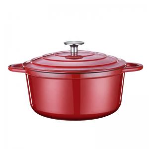 China Multi Purpose Cookware Round Dutch Oven Enameled Cast Iron Soup Pot Non-stick Cooking Pot factory
