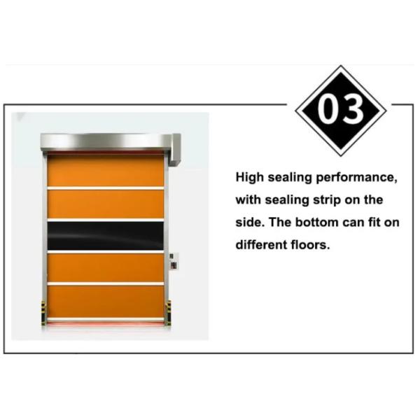 Warehouse PVC Rapid Roller Doors Automatic Plastic Fast Gate Shutter Windproof
