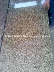 China Tiger Skin Yellow Granite Slab Semi-Slab, Natural Yellow Granite Slab factory