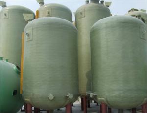 China 9CBM Fiberglass Water Pressure Tank 1800mm FRP Water Filtration Vessels on sale