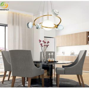 China Nordic Ring Hanging Kitchen Earth White Glass Decoration Modern Pendant Light factory