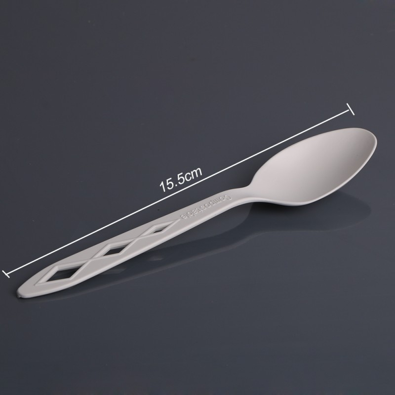 15.5cm Eco Friendly Pla Tableware Fork Knife Spoon Set