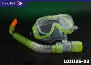 China Snorkel mask glasses with lightweight plastics frames / silicone masks strap for kids on sale