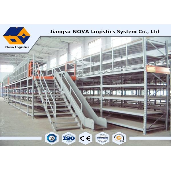 Heavy Duty Supported Multi Tier Mezzanine Rack For Storage / Office Cold Rolling
