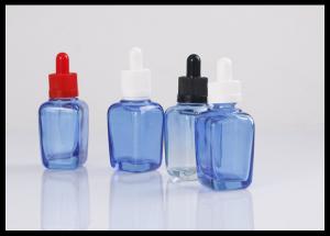 China Square Essential Oil Glass Bottles 30ml E Liquid Glass Container Round Shape factory