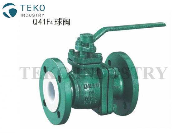 China Corrosion Resistant PFA PTFE Lined Valves Zero Leakage With Floating Ball Design factory