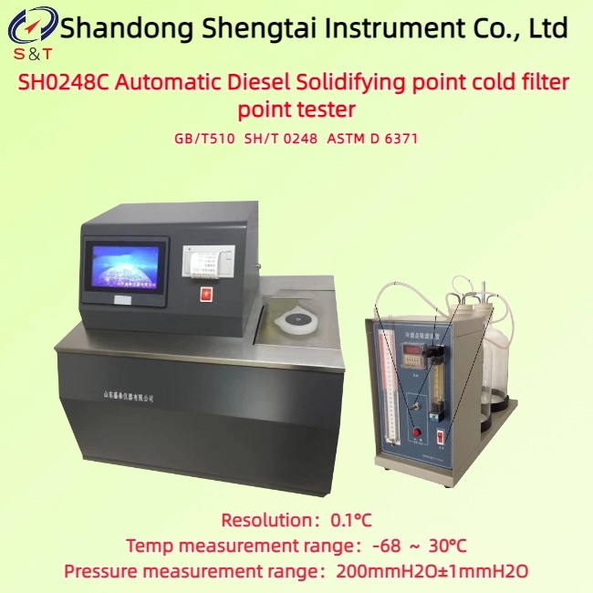 ASTMD 6371 Cold Filter Plugging Point Solidification Point Tester -68 ～ 30°C Single Hole