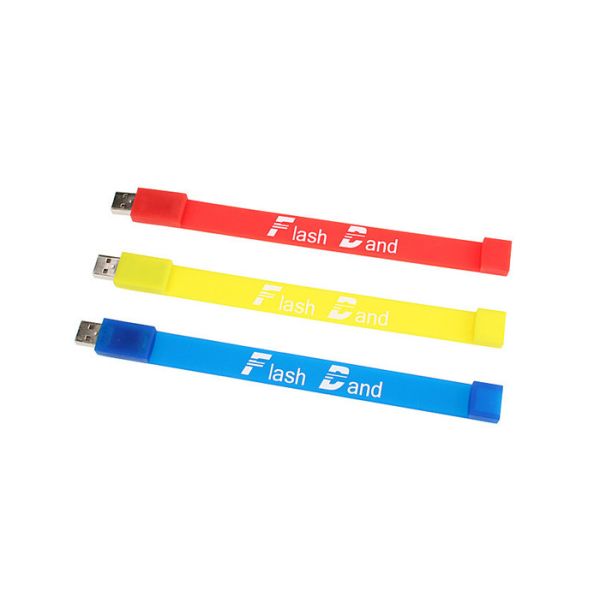 Portable Silicone Bracelet USB Flash Drive Colorful With Customized Logo